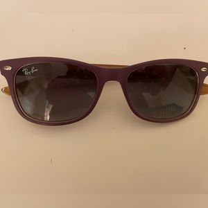 Kids dark purple sunglasses, Ray-Ban brand.